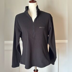 Marmot Women’s Black Quarter Zip Fleece Pullover size Large